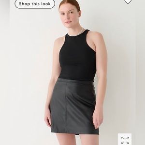 Leather mini skirt